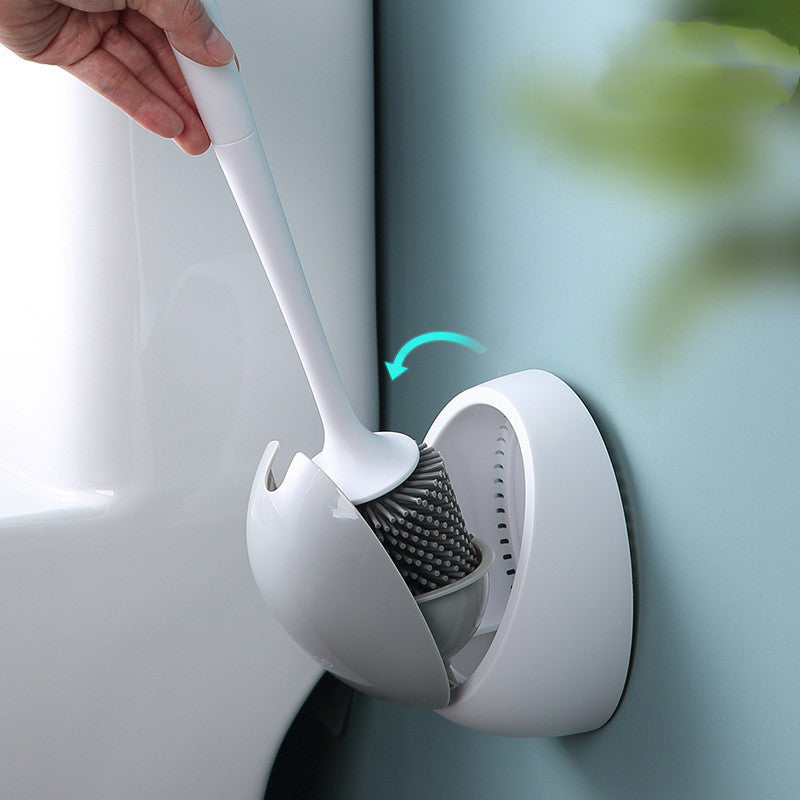 Wall-mounted toilet brush
