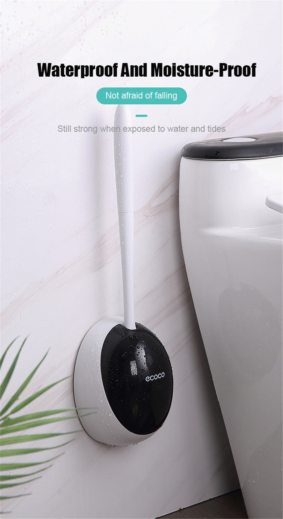 Wall-mounted toilet brush