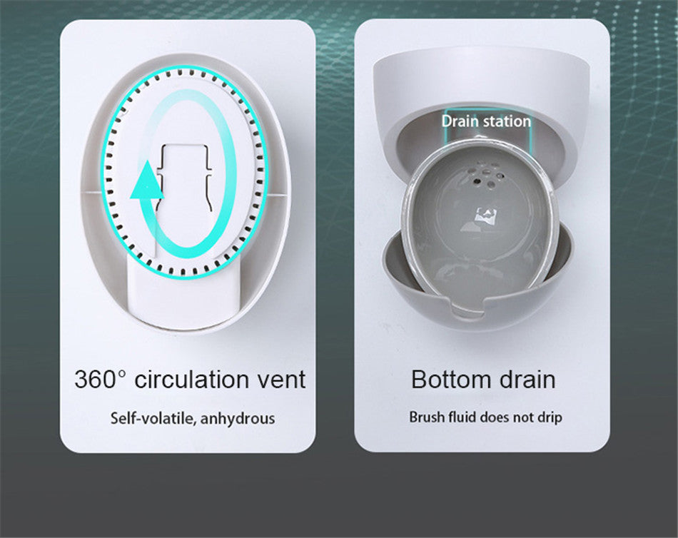 Wall-mounted toilet brush