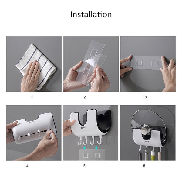 Wall Mounted Pot Cover Rack