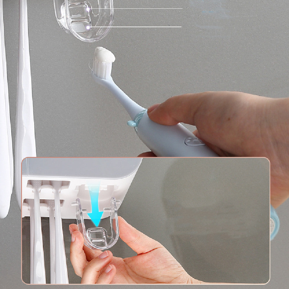Magnetic toothbrush shelf with Toothpaste Dispenser