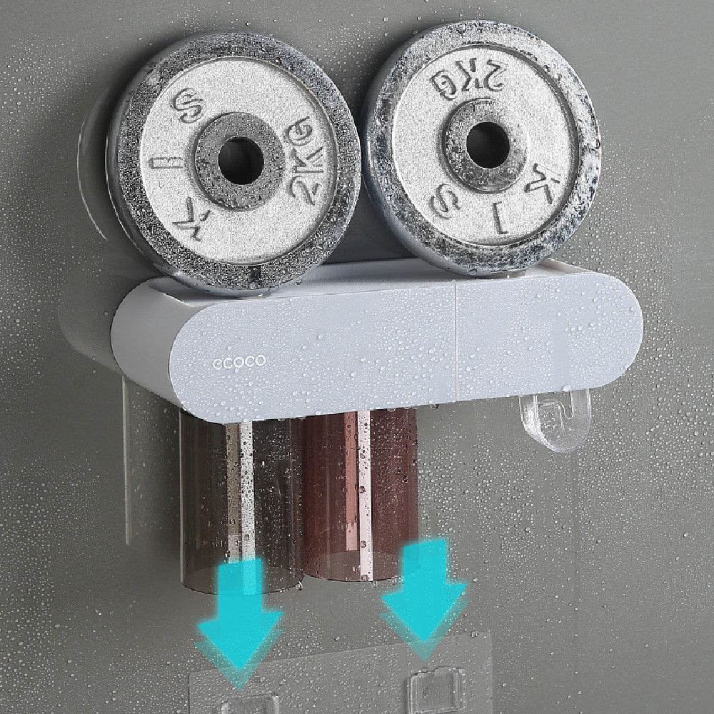 Magnetic toothbrush shelf with Toothpaste Dispenser