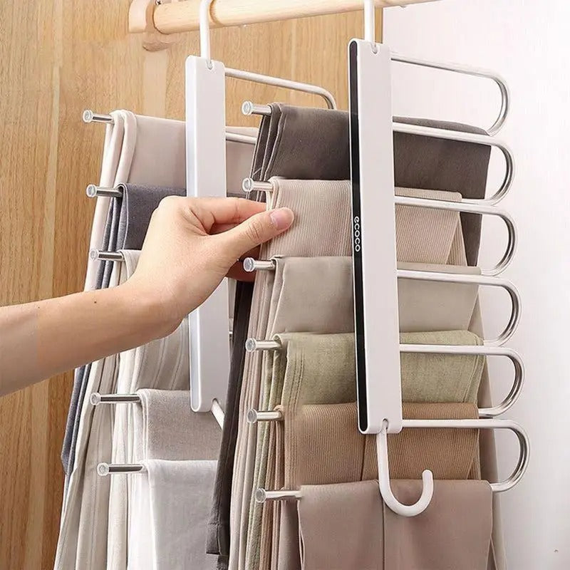 Folding multifunctional pants rack