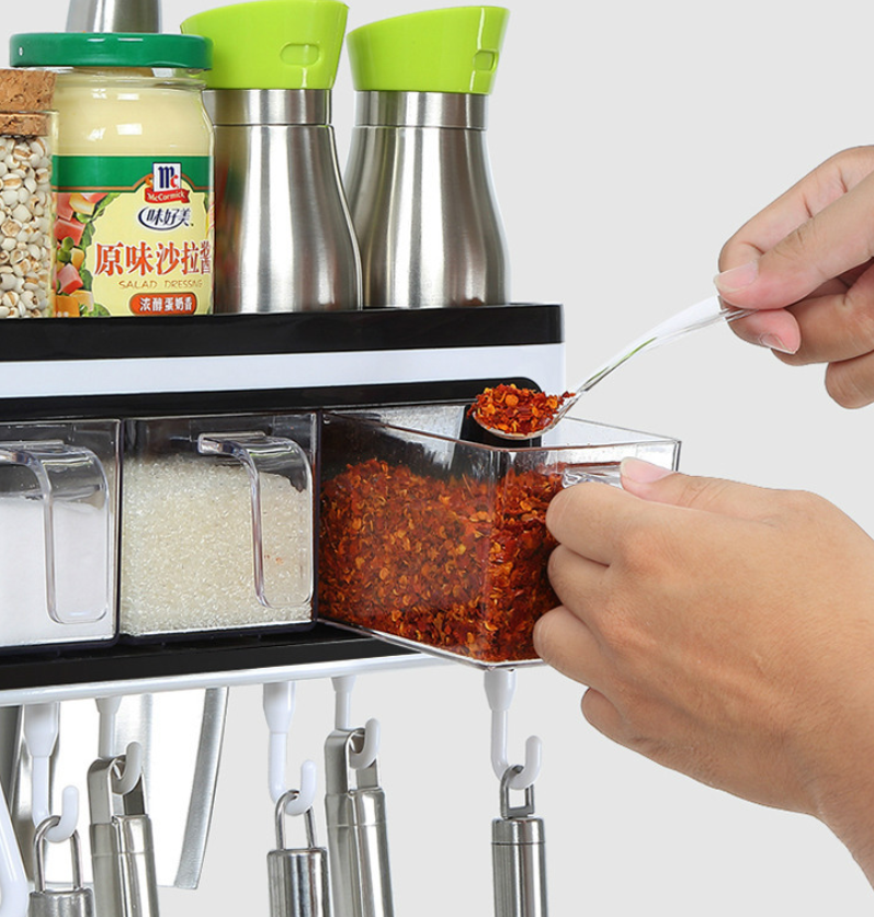 Multifunctional Wall Mounted Kitchen Storage Rack