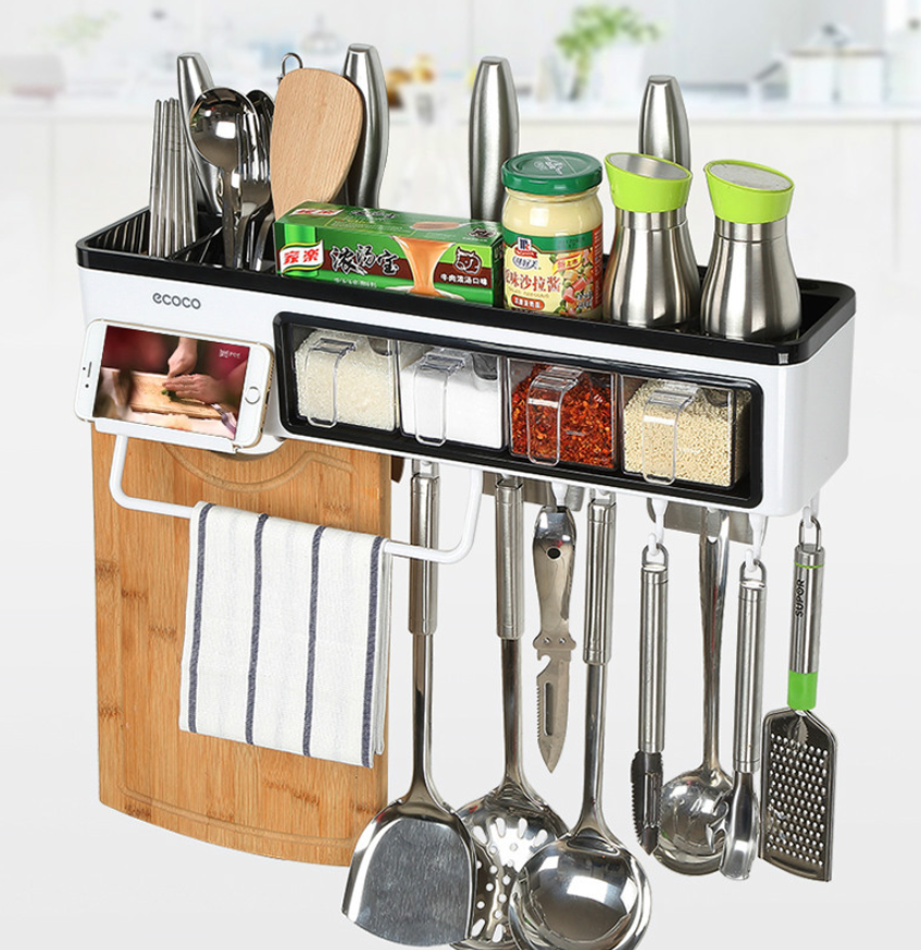 Multifunctional Wall Mounted Kitchen Storage Rack