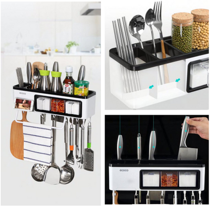 Multifunctional Wall Mounted Kitchen Storage Rack