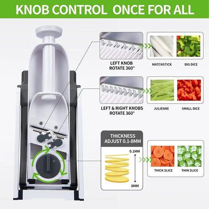 5 in 1 Multifunctional Vegetable Cutter