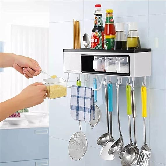 Multifunctional Wall Mounted Kitchen Storage Rack