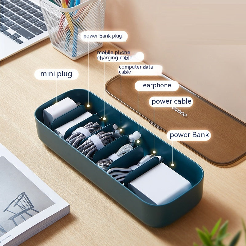 Caja de almacenamiento de cables de datos